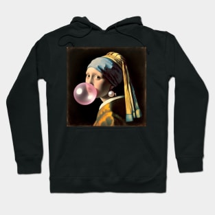 Pearl Earring Girl Bubble Gum Day Hoodie